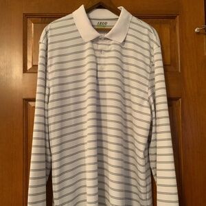 Izod LS Performance Golf Polo, XXL, White/Grey